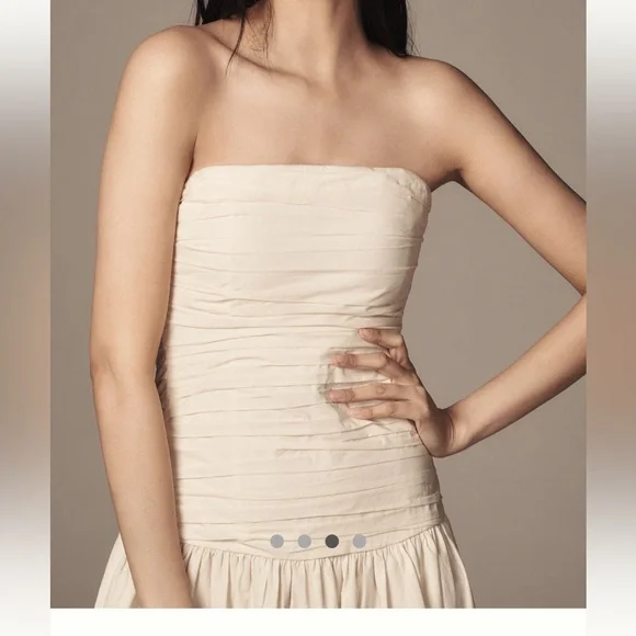 Carolina K Malla Strapless Drop-Waist Midi Dress - New with Tags - Picture 6 of 8